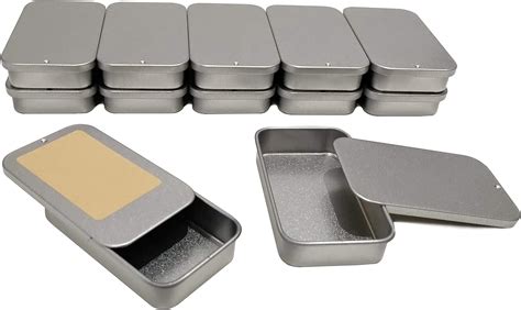 black metal box with slider|Amazon.com: Slide Top Tins.